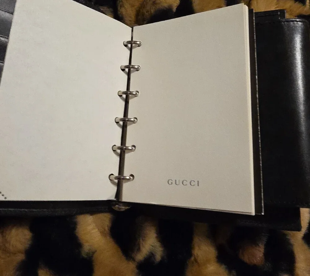 Gucci Brown Box with Black Leather & GG Canvas Wallet